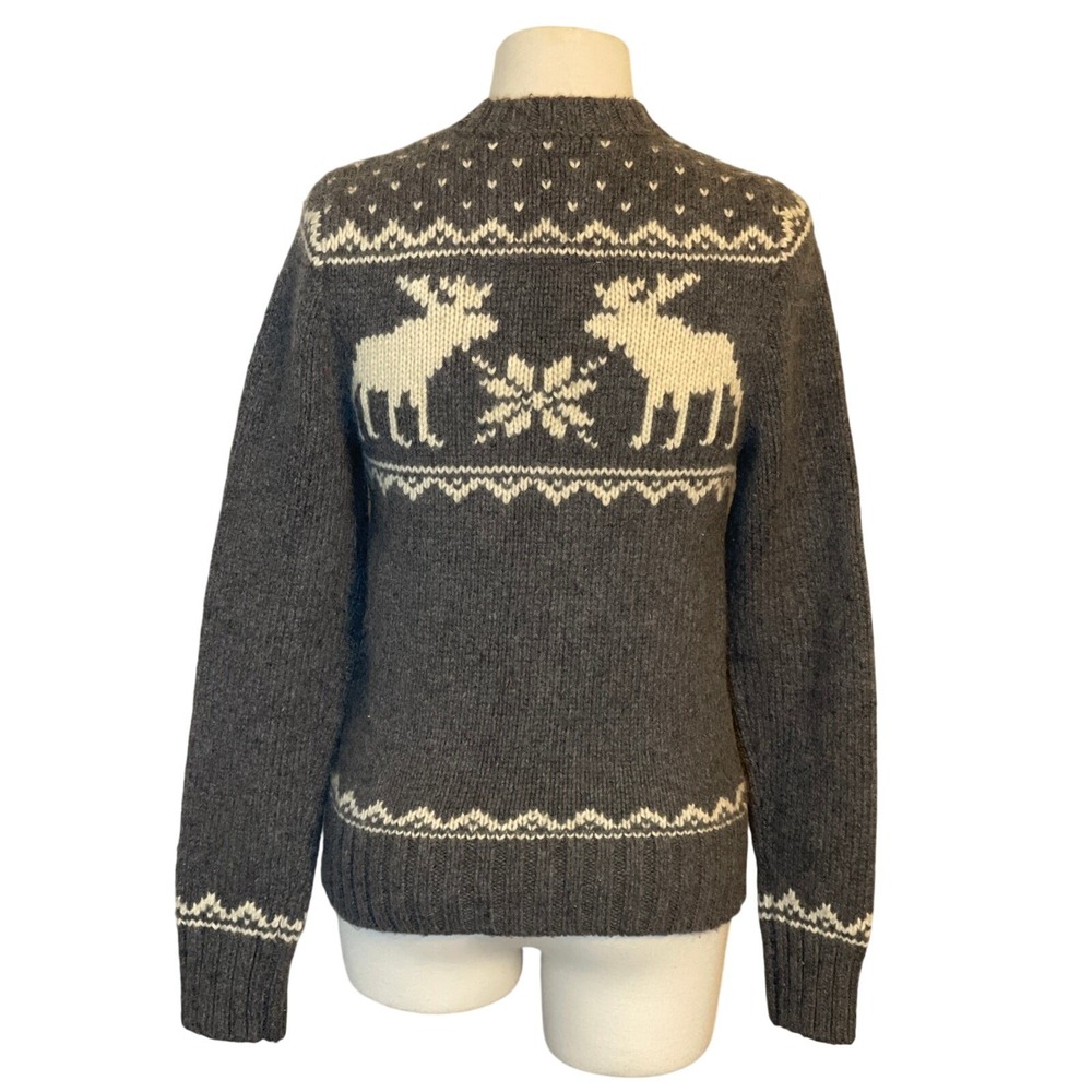 Vintage Abercrombie & Fitch Women's Sweater Gray Moose Size‎ Small - Picture 2 of 5